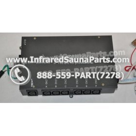 COMPLETE CONTROL POWER BOX 220V / 240V - COMPLETE CONTROL POWER BOX 220V / 240V WITH 7 CIRCUIT BOARD PINS  6 FEMALE PLUGS SAUNA KING INFRARED SAUNA 7