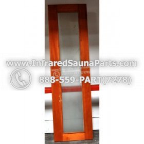 WOOD SAUNA WALLS - HEMLOCK WOOD SAUNA PANEL WITH GLASS ( 72" x 20.8" ) 1
