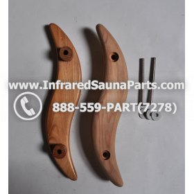 WOOD HANDLES + TOWEL HANDLES - HEMLOCK WOOD DOOR HANDLE STYLE 5 9