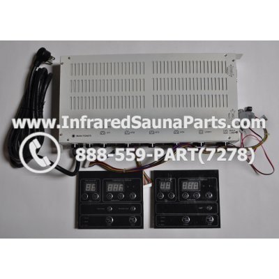 COMPLETE CONTROL POWER BOX WITH CONTROL PANEL - COMPLETE CONTROL POWER BOX HOTWIND  INFRARED SAUNA STYLE 4 WITH TWO CONTROL PANELS 1