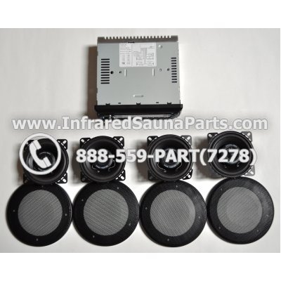 COMPLETE STEREO + SPEAKERS + COVERS - COMPLETE STEREO SYSTEM PC-3681 WITH 4 SPEAKERS 1